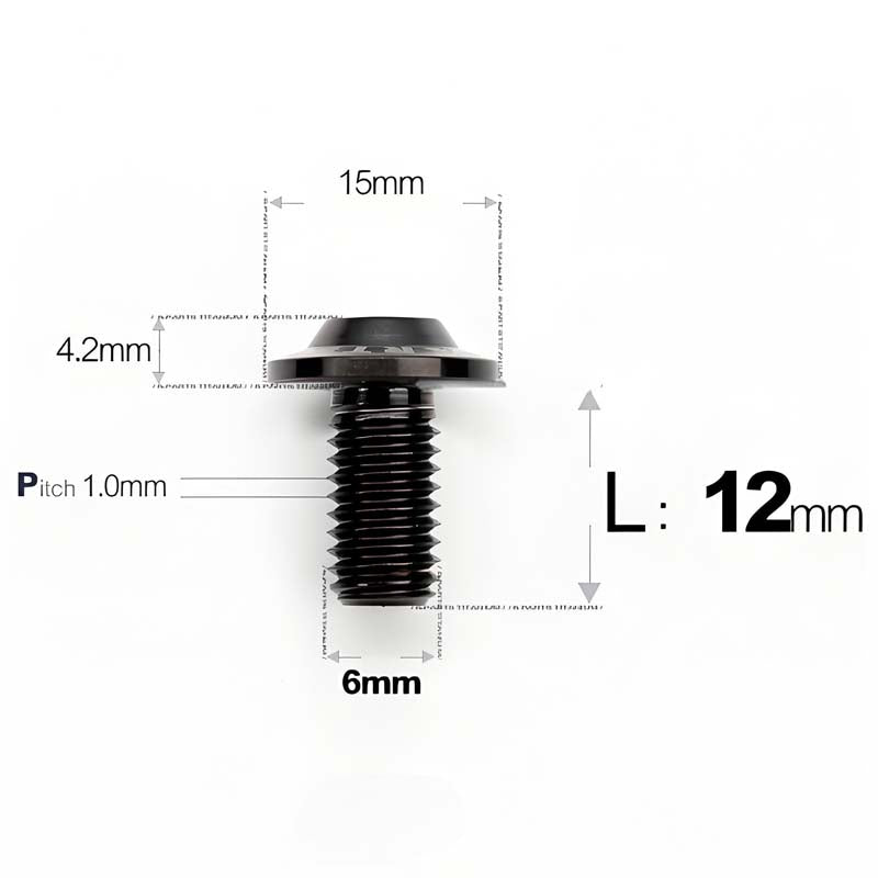 M6 X 8-30MM D15 Button Head Titanium Bolts For Electric Motorcycle