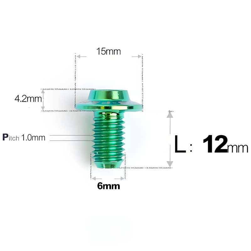 M6 X 8-30MM D15 Button Head Titanium Bolts For Electric Motorcycle