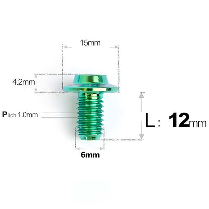 M6 X 8-30MM D15 Button Head Titanium Bolts For Electric Motorcycle