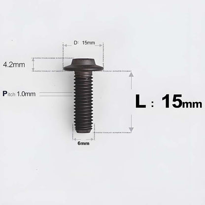 M6 X 8-30MM D15 Button Head Titanium Bolts For Electric Motorcycle