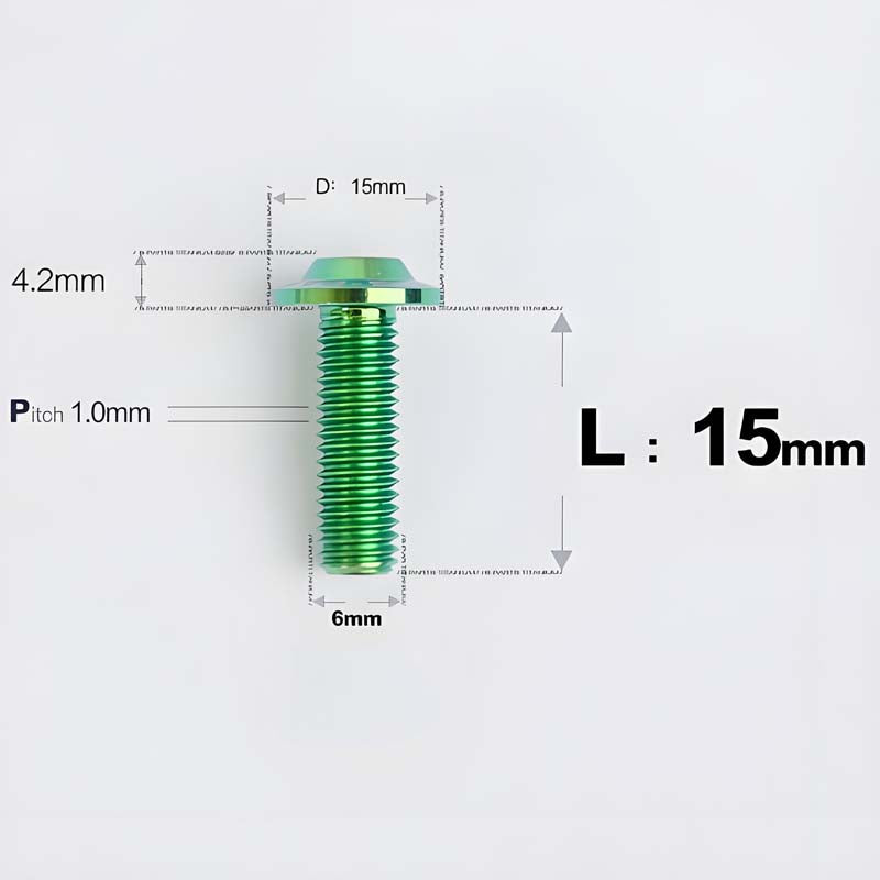 M6 X 8-30MM D15 Button Head Titanium Bolts For Electric Motorcycle