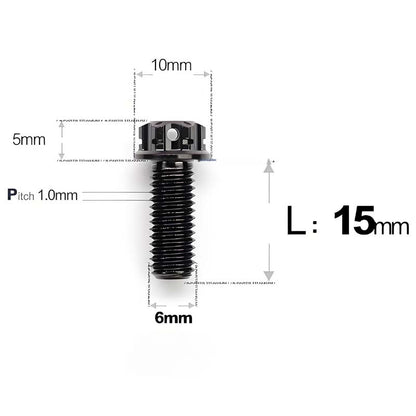 M6 X 12/15/20/25MM Titanium Bolts For Motorcycle
