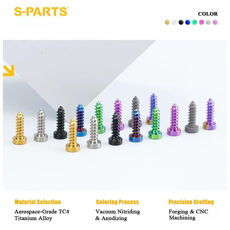 M6 X 16 - 30mm Titanium Screws For E-bike & Motorcycle Body Panels - HD10