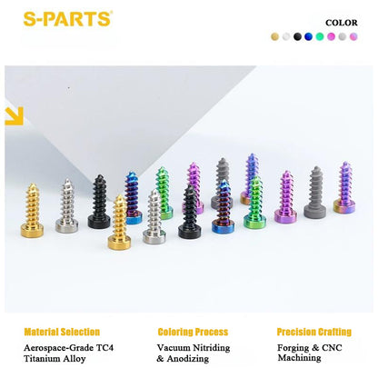 M6 X 16 - 30mm Titanium Screws For E-bike & Motorcycle Body Panels - HD10