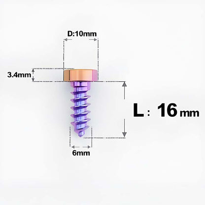 M6 X 16 - 30mm Titanium Screws For E-bike & Motorcycle Body Panels - HD10