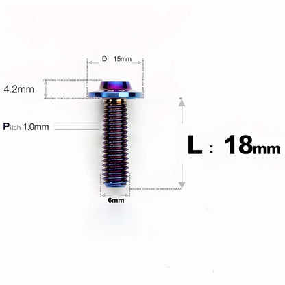 M6 X 8-30MM D15 Button Head Titanium Bolts For Electric Motorcycle