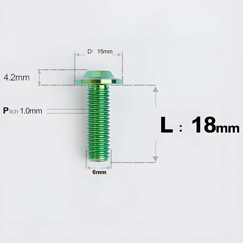 M6 X 8-30MM D15 Button Head Titanium Bolts For Electric Motorcycle