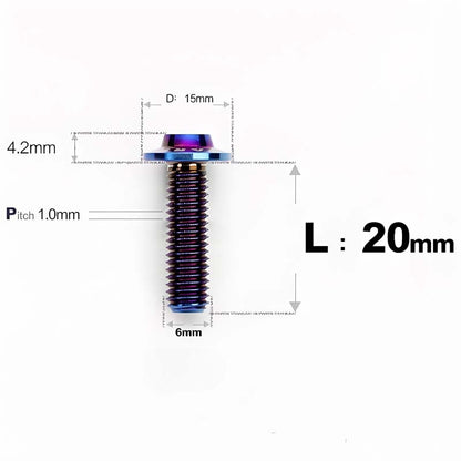 M6 X 8-30MM D15 Button Head Titanium Bolts For Electric Motorcycle