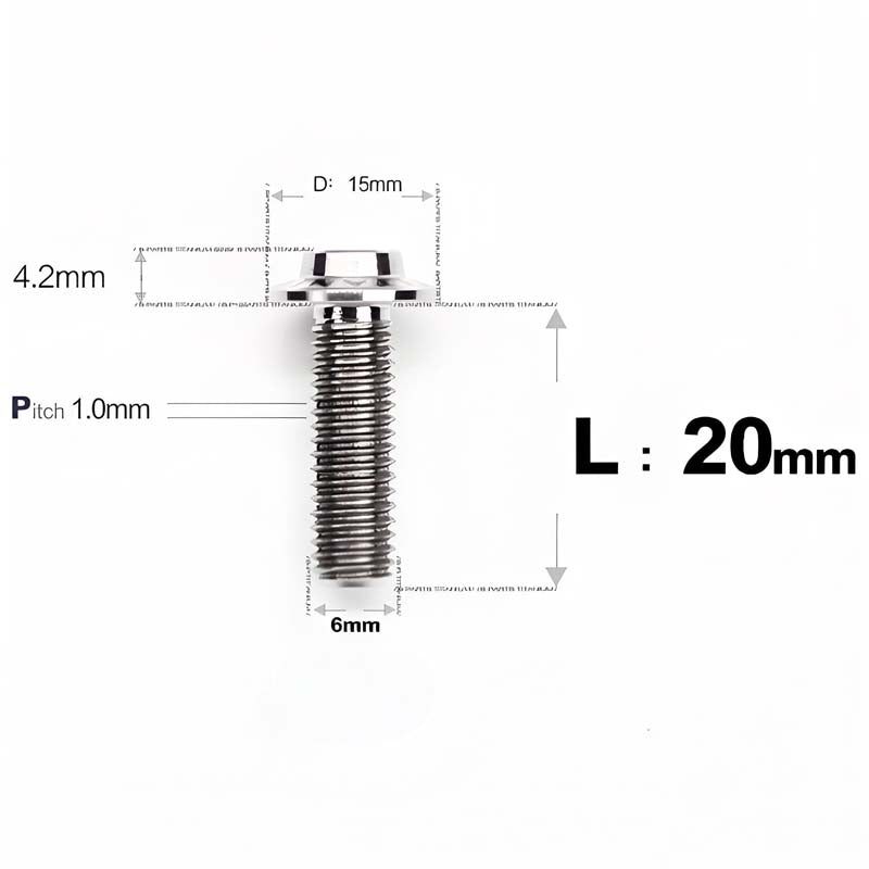 M6 X 8-30MM D15 Button Head Titanium Bolts For Electric Motorcycle