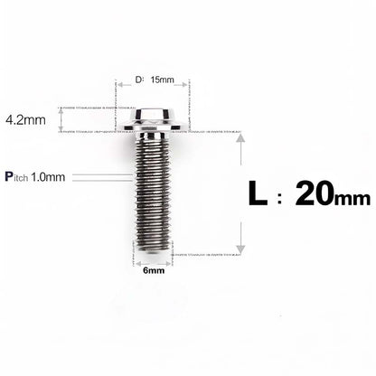 M6 X 8-30MM D15 Button Head Titanium Bolts For Electric Motorcycle