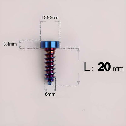 M6 X 16 - 30mm Titanium Screws For E-bike & Motorcycle Body Panels - HD10