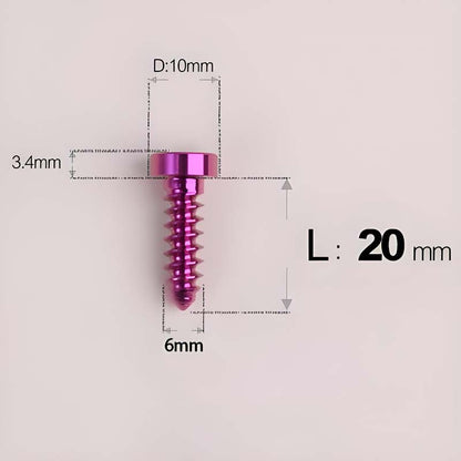 M6 X 16 - 30mm Titanium Screws For E-bike & Motorcycle Body Panels - HD10