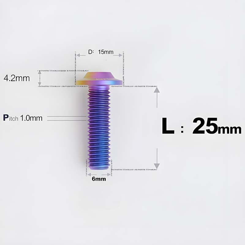 M6 X 8-30MM D15 Button Head Titanium Bolts For Electric Motorcycle