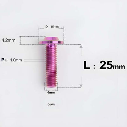 M6 X 8-30MM D15 Button Head Titanium Bolts For Electric Motorcycle