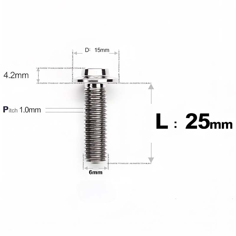 M6 X 8-30MM D15 Button Head Titanium Bolts For Electric Motorcycle