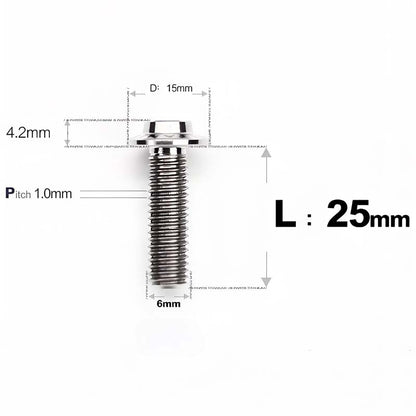M6 X 8-30MM D15 Button Head Titanium Bolts For Electric Motorcycle
