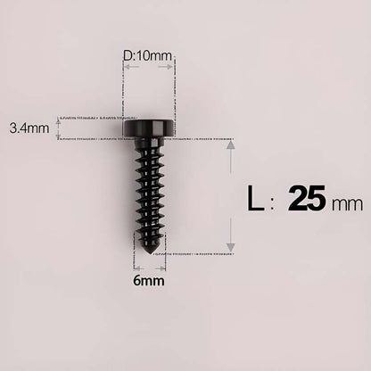 M6 X 16 - 30mm Titanium Screws For E-bike & Motorcycle Body Panels - HD10