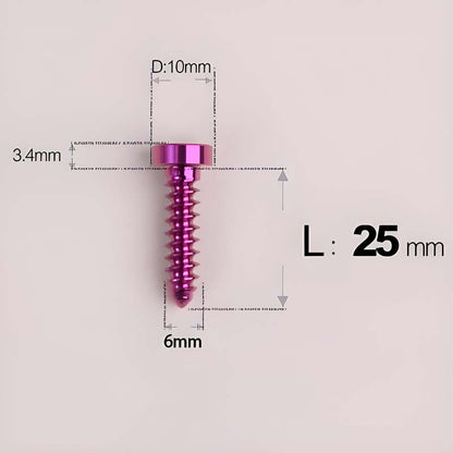 M6 X 16 - 30mm Titanium Screws For E-bike & Motorcycle Body Panels - HD10