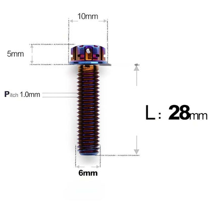 M6 X 12/15/20/25MM Titanium Bolts For Motorcycle