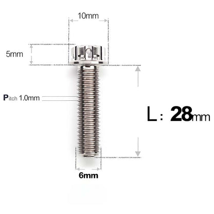 M6 X 12/15/20/25MM Titanium Bolts For Motorcycle