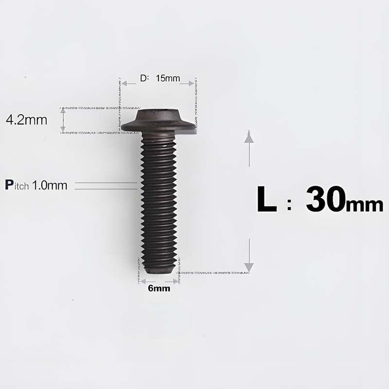 M6 X 8-30MM D15 Button Head Titanium Bolts For Electric Motorcycle