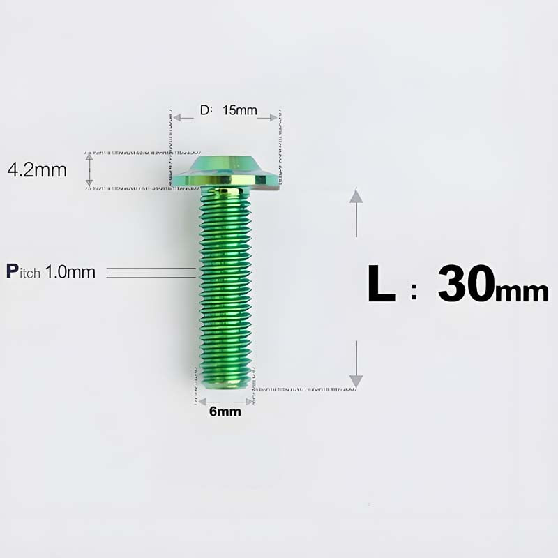 M6 X 8-30MM D15 Button Head Titanium Bolts For Electric Motorcycle