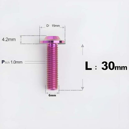 M6 X 8-30MM D15 Button Head Titanium Bolts For Electric Motorcycle