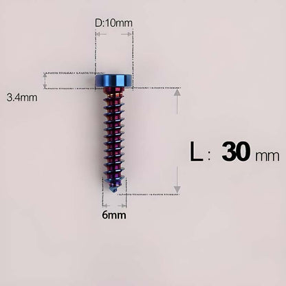 M6 X 16 - 30mm Titanium Screws For E-bike & Motorcycle Body Panels - HD10
