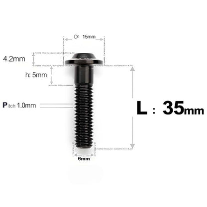 M6 X 35/40/45MM D15 Button Head Titanium Bolts For Electric Motorcycle