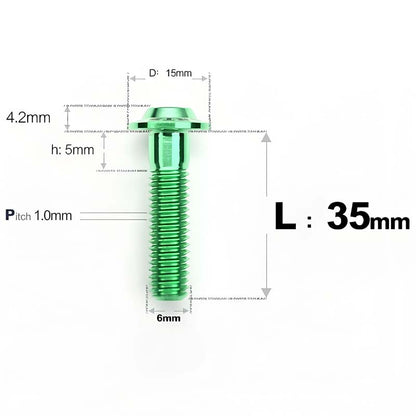 M6 X 35/40/45MM D15 Button Head Titanium Bolts For Electric Motorcycle