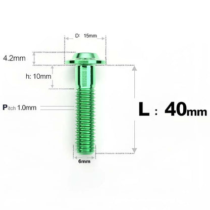M6 X 35/40/45MM D15 Button Head Titanium Bolts For Electric Motorcycle