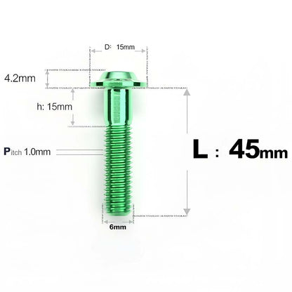 M6 X 35/40/45MM D15 Button Head Titanium Bolts For Electric Motorcycle