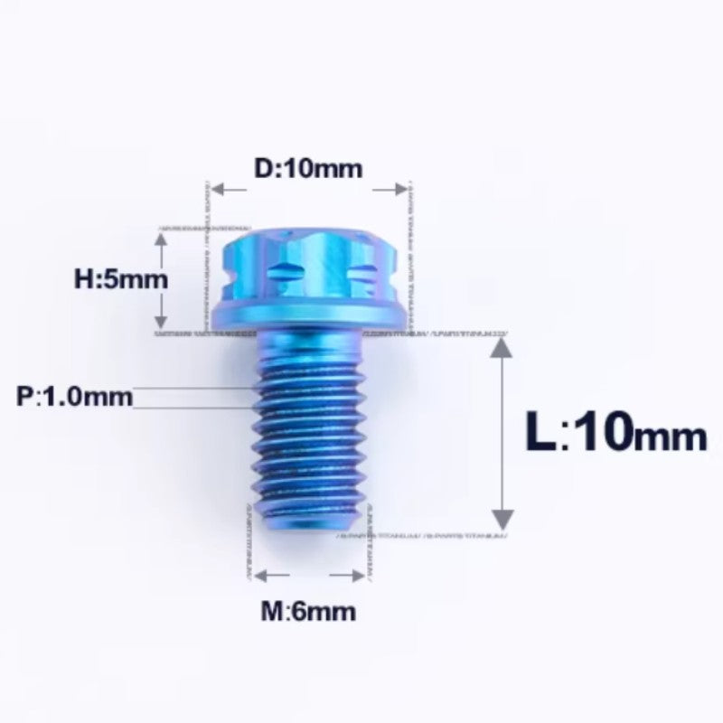M6 X 8-120MM Titanium Bolts For Electric Motorcycle