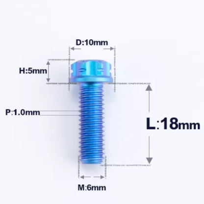 M6 X 8-120MM Titanium Bolts For Electric Motorcycle