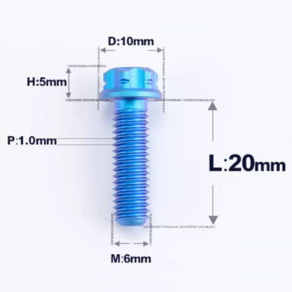 M6 X 8-120MM Titanium Bolts For Electric Motorcycle