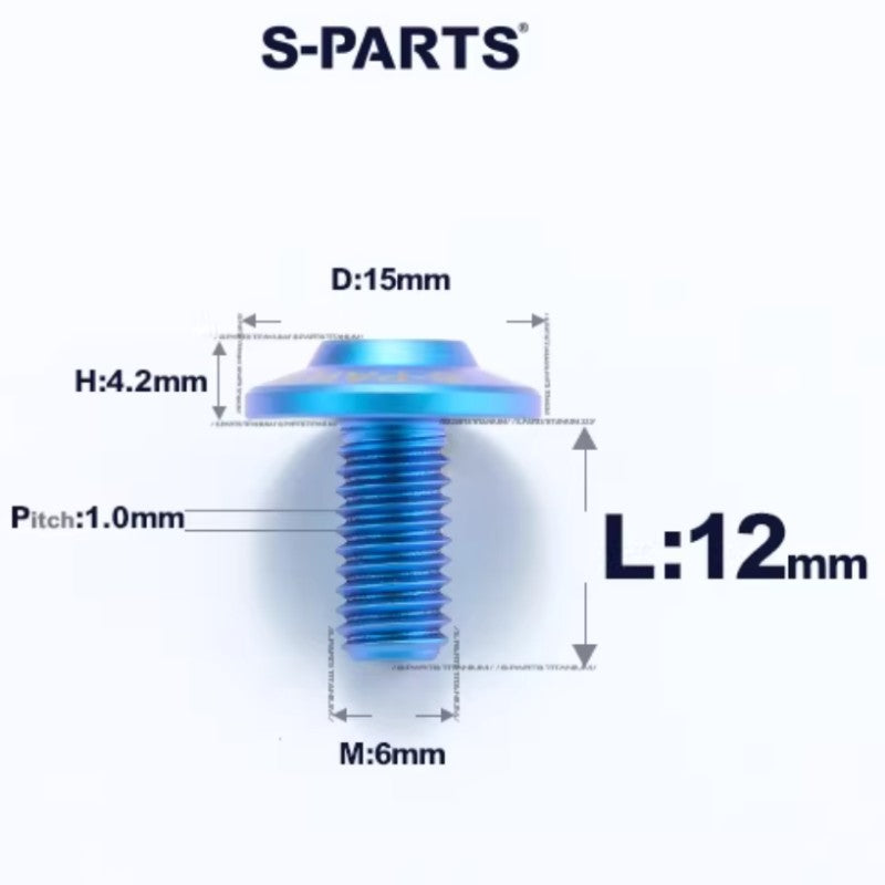 M6 X 8-30MM D15 Button Head Titanium Bolts For Electric Motorcycle