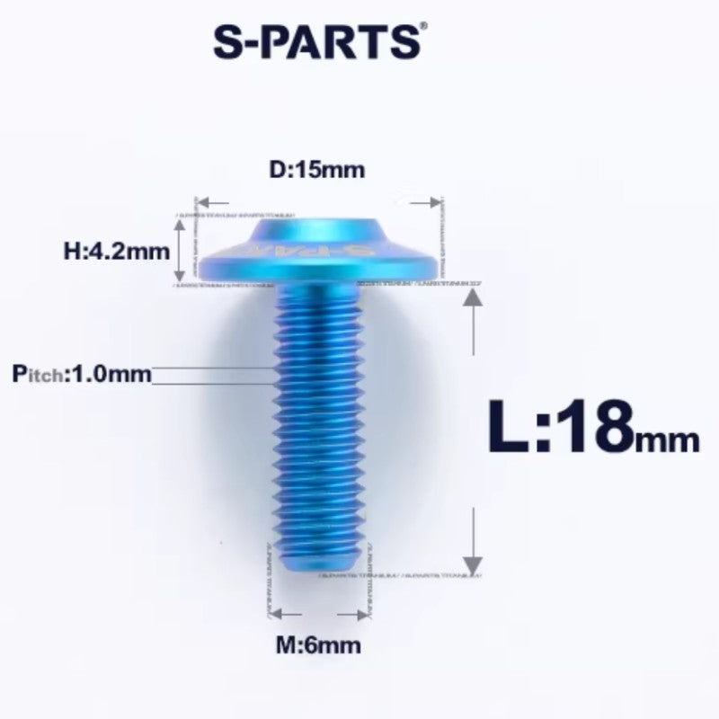 M6 X 8-30MM D15 Button Head Titanium Bolts For Electric Motorcycle