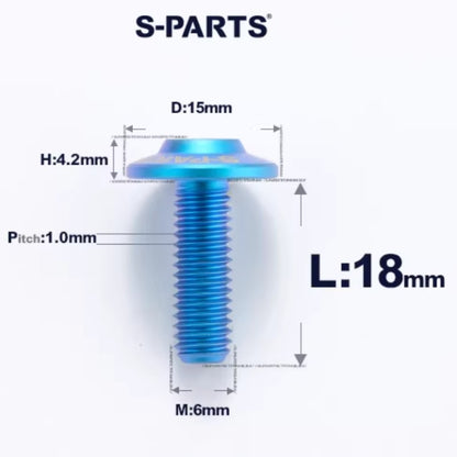 M6 X 8-30MM D15 Button Head Titanium Bolts For Electric Motorcycle