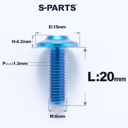 M6 X 8-30MM D15 Button Head Titanium Bolts For Electric Motorcycle