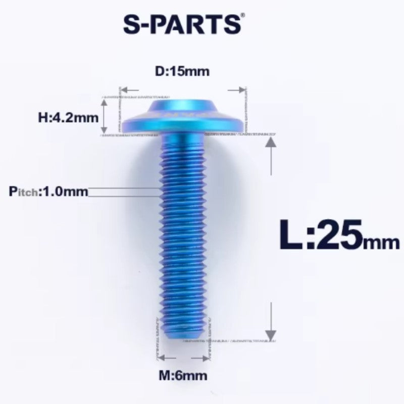 M6 X 8-30MM D15 Button Head Titanium Bolts For Electric Motorcycle