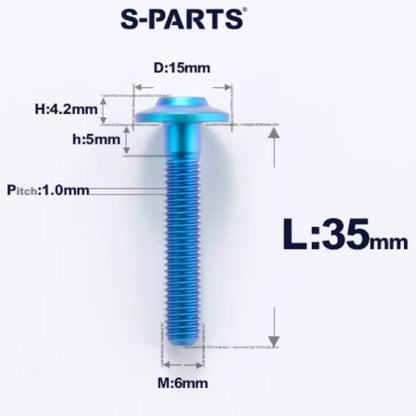 M6 X 35/40/45MM D15 Button Head Titanium Bolts For Electric Motorcycle