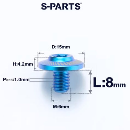 M6 X 8-30MM D15 Button Head Titanium Bolts For Electric Motorcycle