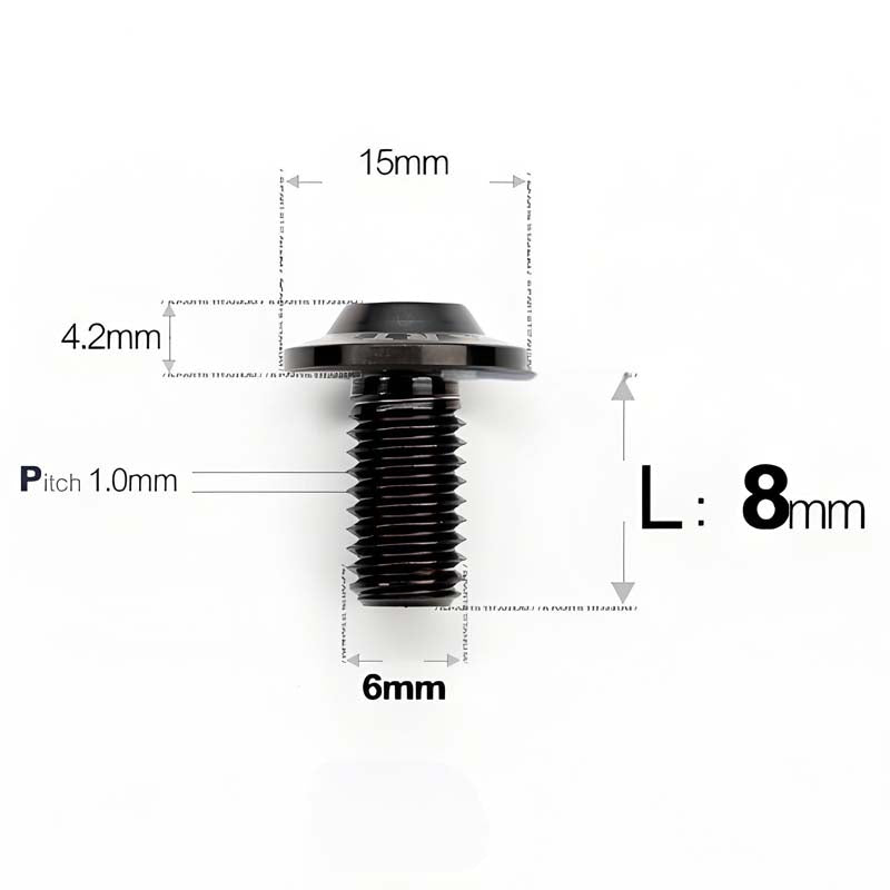 M6 X 8-30MM D15 Button Head Titanium Bolts For Electric Motorcycle