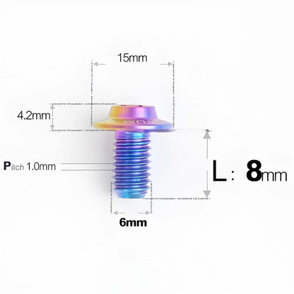 M6 X 8-30MM D15 Button Head Titanium Bolts For Electric Motorcycle