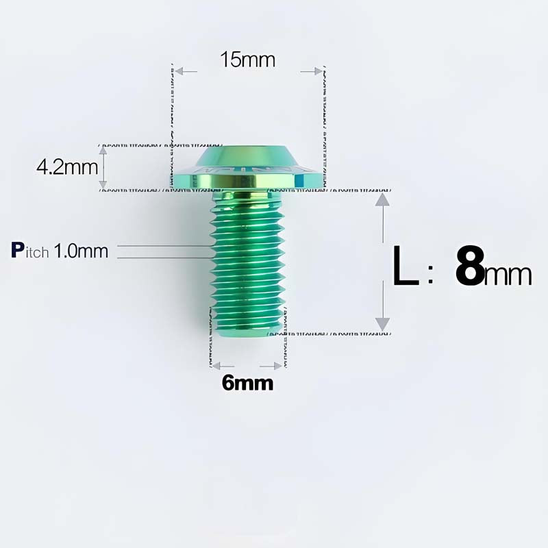 M6 X 8-30MM D15 Button Head Titanium Bolts For Electric Motorcycle
