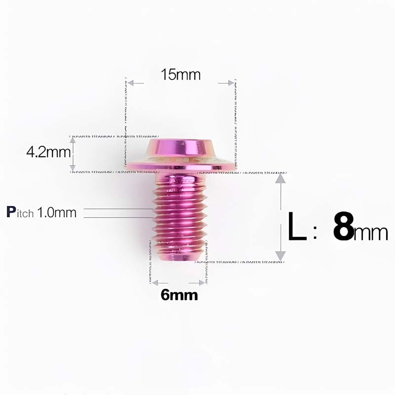 M6 X 8-30MM D15 Button Head Titanium Bolts For Electric Motorcycle