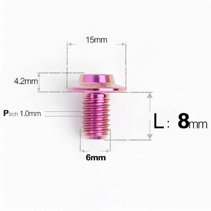 M6 X 8-30MM D15 Button Head Titanium Bolts For Electric Motorcycle
