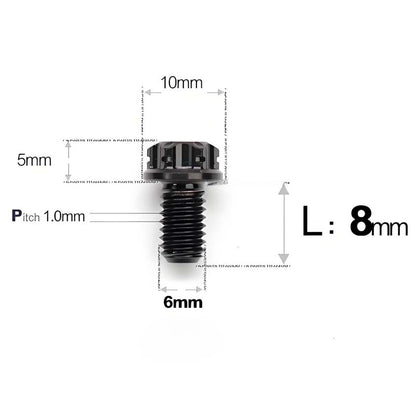 M6 X 12/15/20/25MM Titanium Bolts For Motorcycle