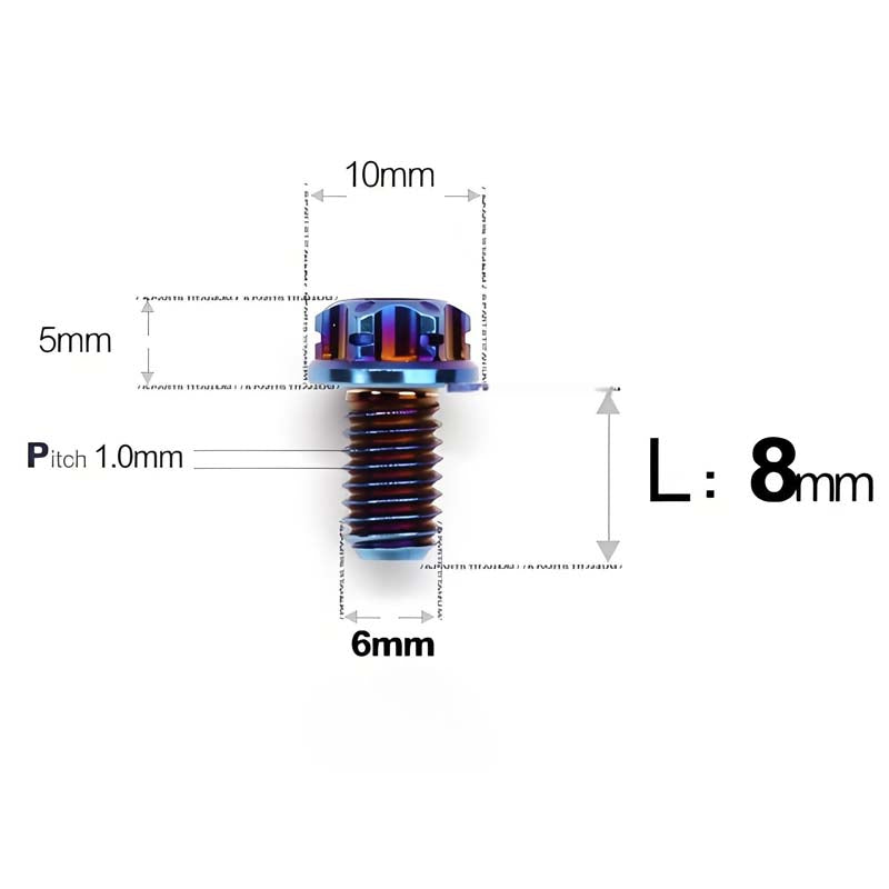 M6 X 12/15/20/25MM Titanium Bolts For Motorcycle