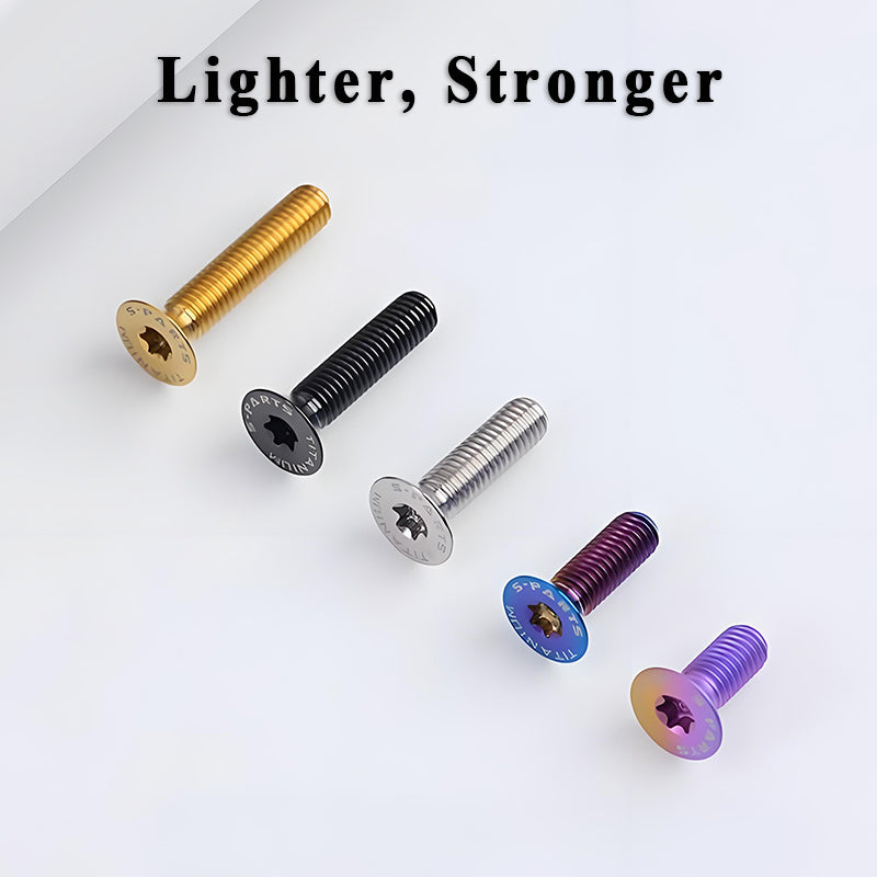 M6 x 45–70mm Titanium Flat Head Bolts – Countersunk Screws for Motorcycle Parts